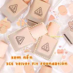 Kem Nền 3CE Velvet Fit Foundation 30g