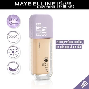 Kem nền bắt sáng Superstay Lumi Matte 30H che phủ siêu nhẹ mặt Maybelline New York 35ml [MỚI]