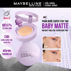 Phấn nước Superstay 24H Baby Matte Cushion Maybelline New York