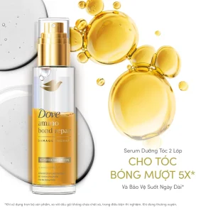 Serum Dầu Dưỡng Tóc Dove 2 Trong 1 Chứa 7% Amino Acid Cho Tóc Bóng 5x
